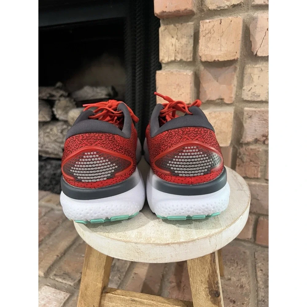 Brooks Ghost 16 Mens Size 11 D Fiery Red Ebony Cockatoo Running Shoes 110418